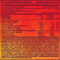 AK - 47 Labs Pre - Workout Paranoia - 240 g - | Köp hos Gymcentralen
