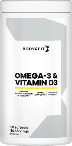 Body & Fit Omega - 3 & Vitamin D3 - 180 softgels - | Köp hos Gymcentralen