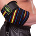 C.P. Sports Elbow Wraps Pro 1,3 m, Black/Blue/Red/Yellow - Utrustning | Köp hos Gymcentralen