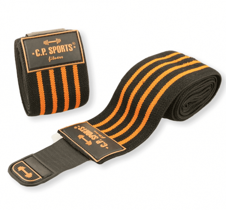 C.P. Sports Elbow Wraps Pro 1,3 m Black/Orange - Utrustning | Köp hos Gymcentralen