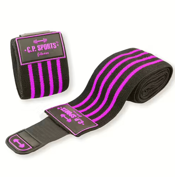 C.P. Sports Elbow Wraps Pro 1,3 m, Black/Pink - Utrustning | Köp hos Gymcentralen