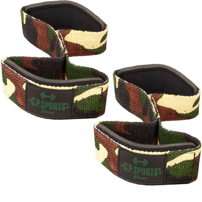 C.P. Sports Figure 8 Straps - Lifting Loops, Green Camo - Utrustning | Köp hos Gymcentralen