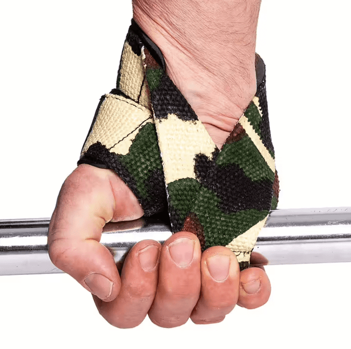 C.P. Sports Figure 8 Straps - Lifting Loops, Green Camo - Utrustning | Köp hos Gymcentralen
