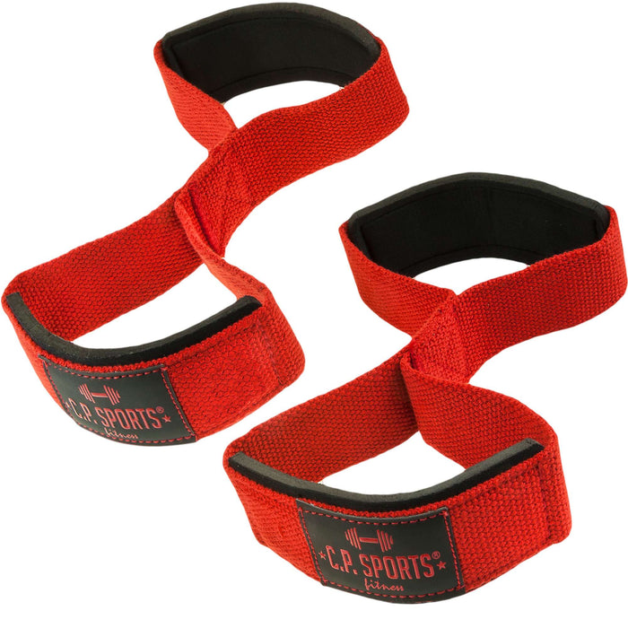 C.P. Sports Figure 8 Straps - Lifting Loops, Red - Utrustning | Köp hos Gymcentralen
