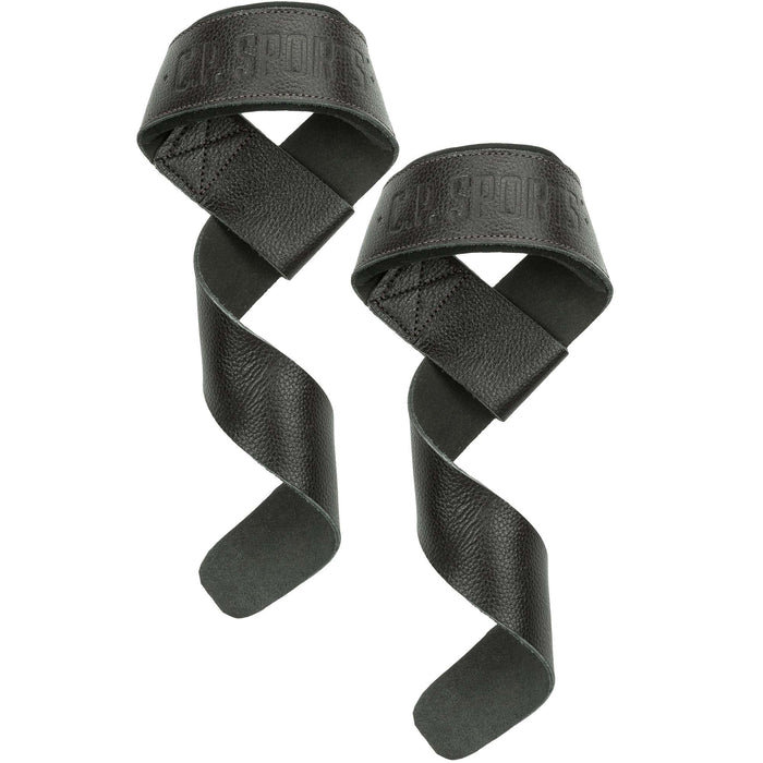 C.P. Sports Padded Leather Lifting Straps, Black - Utrustning | Köp hos Gymcentralen