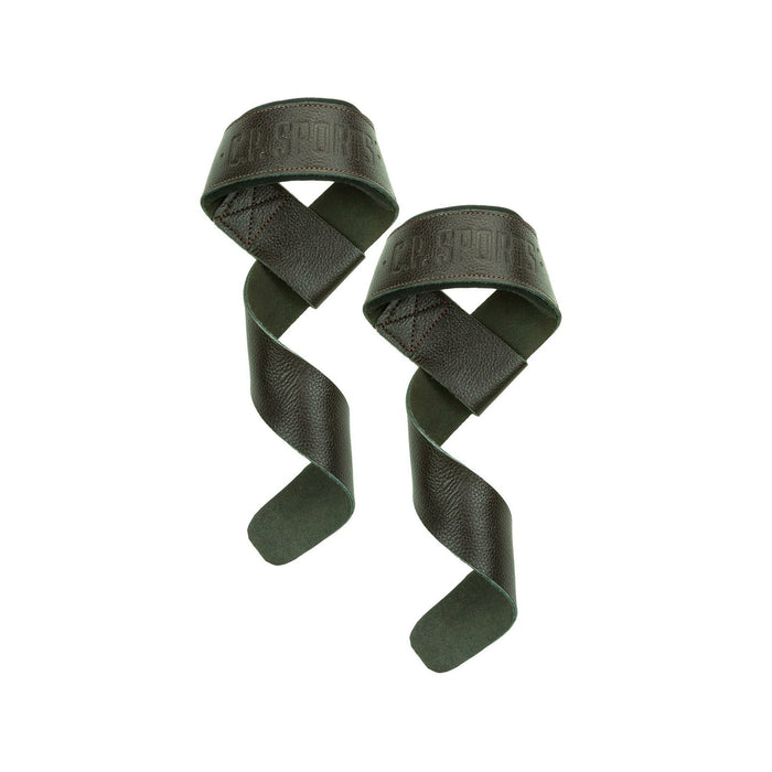 C.P. Sports Padded Leather Lifting Straps, braun - Utrustning | Köp hos Gymcentralen
