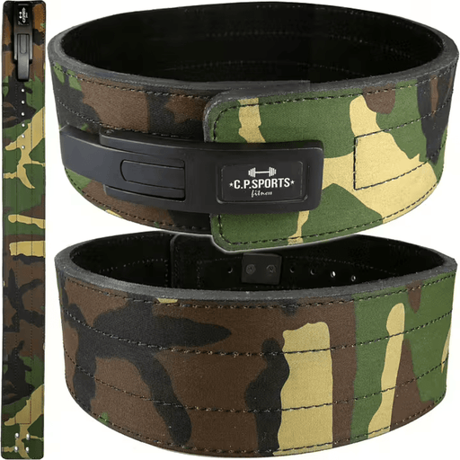 C.P. Sports Powerlifting Lever Belt, Green Camo - | Köp hos Gymcentralen
