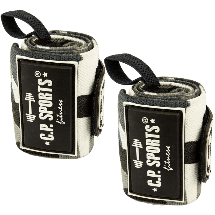 C.P. Sports Strongman Wrist Wraps 50 cm, White Camo - Utrustning | Köp hos Gymcentralen