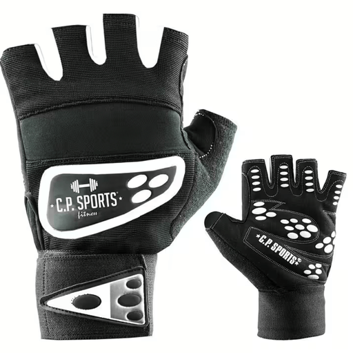 C.P. Sports Wrist Wrap Glove, Black/White - | Köp hos Gymcentralen