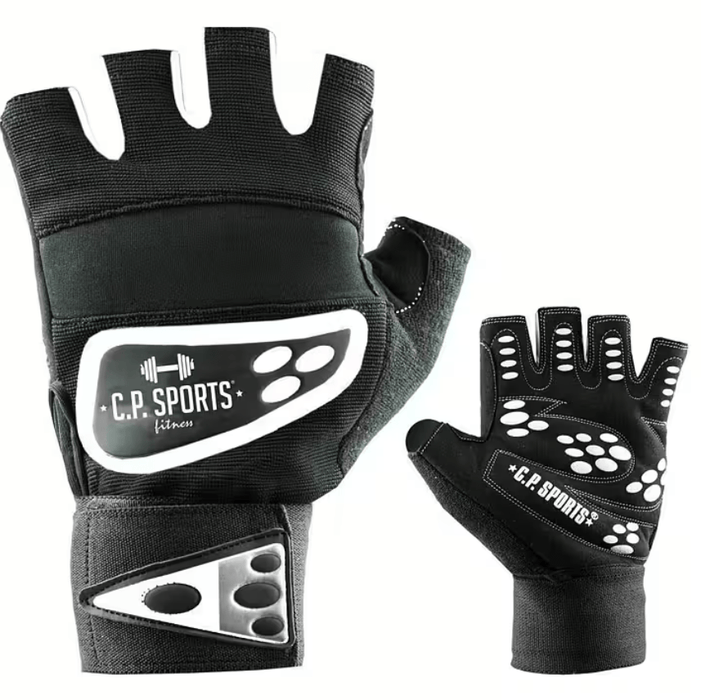 C.P. Sports Wrist Wrap Glove, Black/White - | Köp hos Gymcentralen