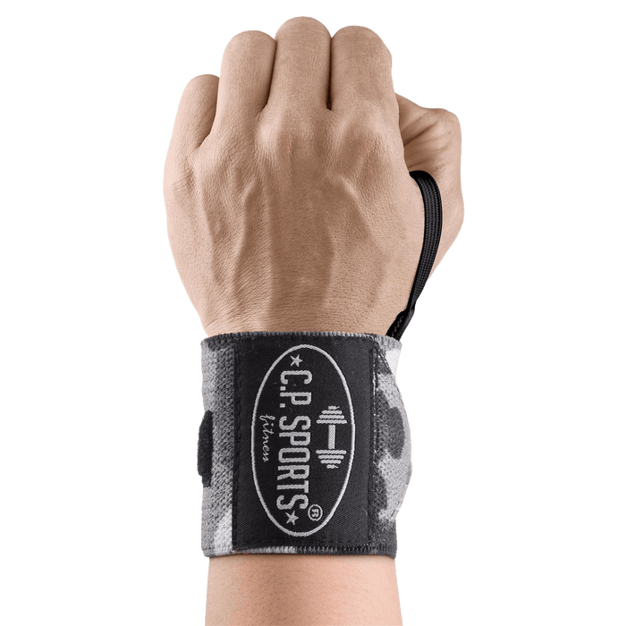 C.P. Sports Wrist Wraps 30 cm, White Camo - Utrustning | Köp hos Gymcentralen