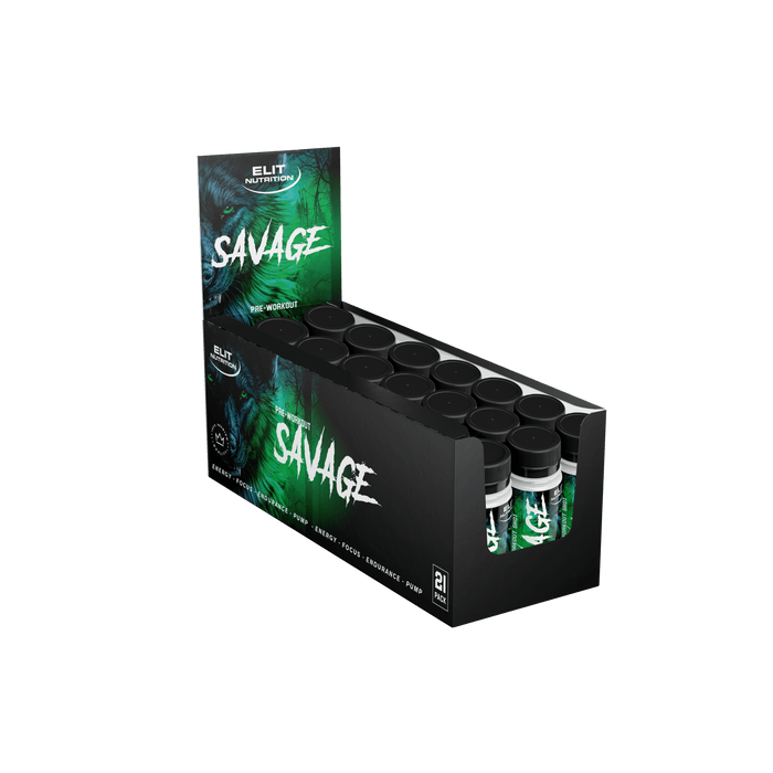 Elit Nutrition SAVAGE PWO SHOT 60 ml x 21 st - | Köp hos Gymcentralen