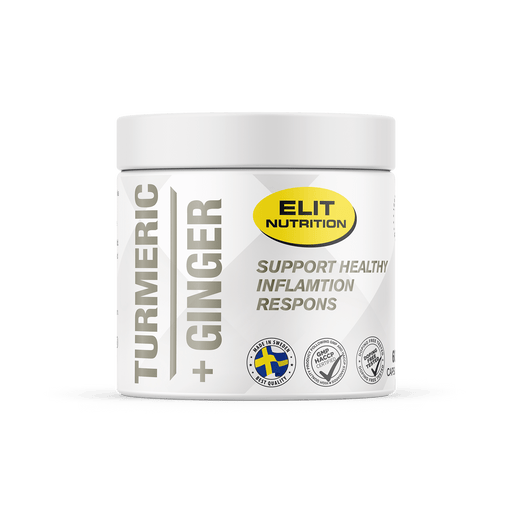 Elit Nutrition TURMERIC + GINGER, 60 kapslar - | Köp hos Gymcentralen