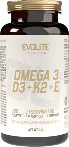Evolite Omega 3+D3+k2+E - 60 Softgels - | Köp hos Gymcentralen