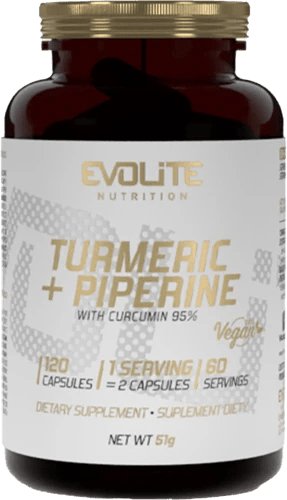 Evolite Turmeric + Piperine 95% - 120 caps - | Köp hos Gymcentralen