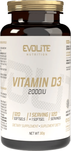 Evolite Vitamin D3 2000 IU - 120 softgels - | Köp hos Gymcentralen