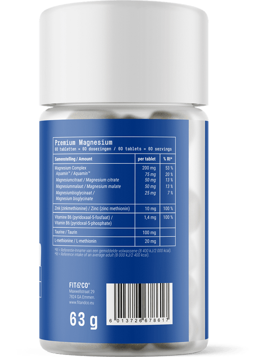 Fit & Co Premium Magnesium - 60 tabs - | Köp hos Gymcentralen