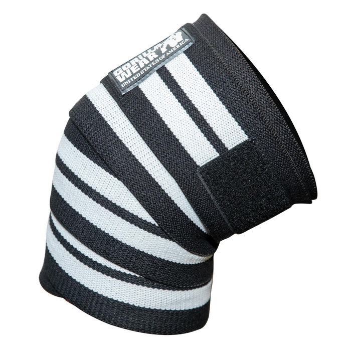 Gorilla Wear GW Knee Wraps, black/white - Utrustning | Köp hos Gymcentralen