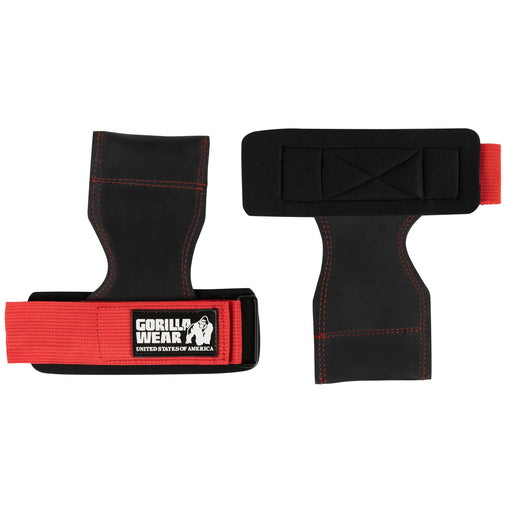 Gorilla Wear Lifting Grips, black/red - Utrustning | Köp hos Gymcentralen