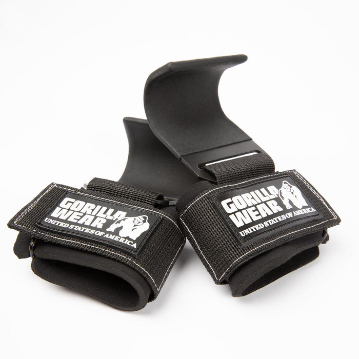 Gorilla Wear Weight Lifting Hooks, black/white - Utrustning | Köp hos Gymcentralen