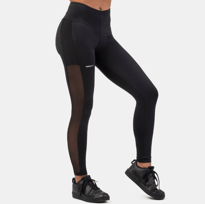 Nebbia Black Mesh Design Leggings - | Köp hos Gymcentralen