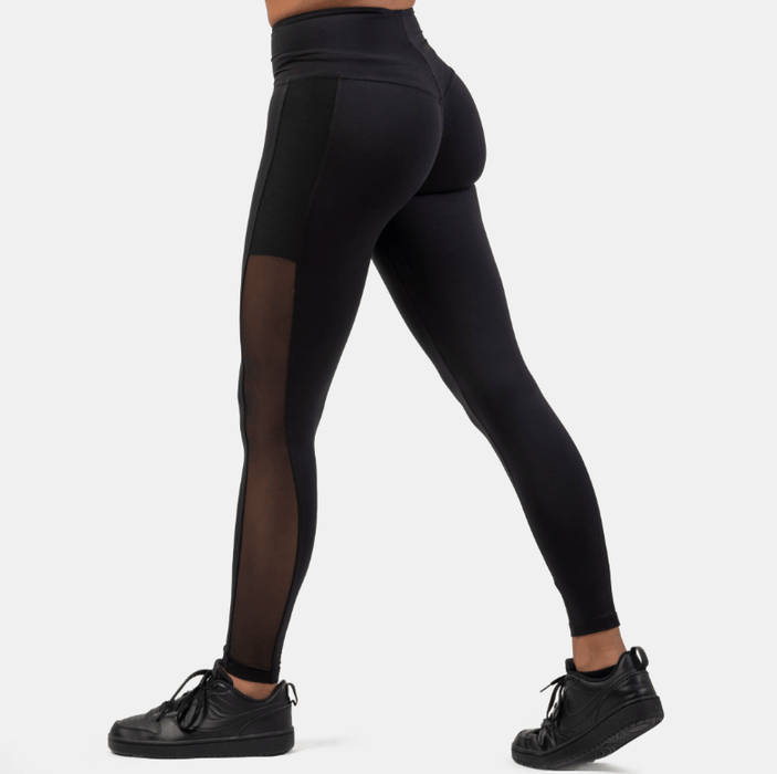 Nebbia Black Mesh Design Leggings - | Köp hos Gymcentralen