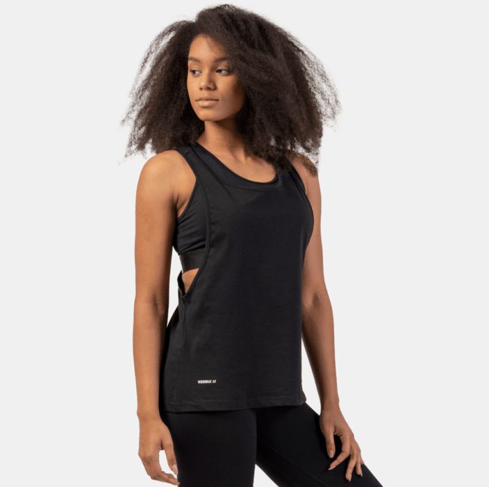 Nebbia Sleeveless Loose Cross Back Tank Top "Feeling Good" - | Köp hos Gymcentralen