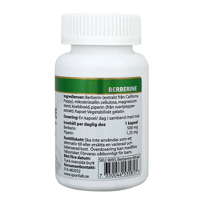 Sportlab Berberine 60 kapslar - | Köp hos Gymcentralen