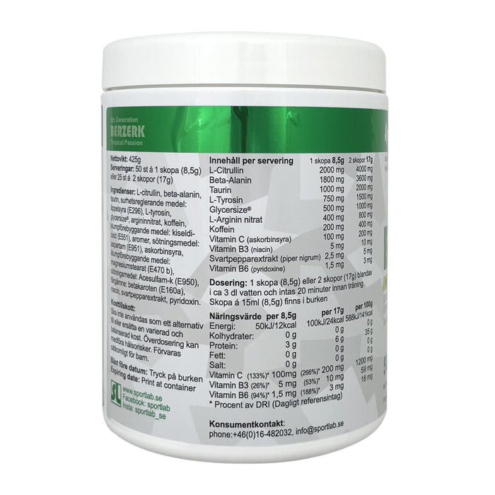 Sportlab Berzerk 5:th Generation - | Köp hos Gymcentralen