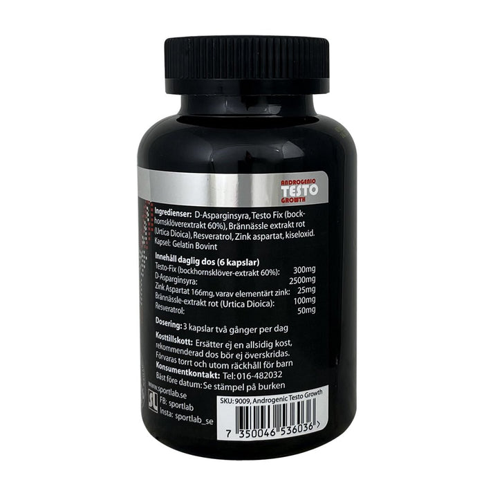 Sportlab Testo Growth, 120 Kapslar - | Köp hos Gymcentralen