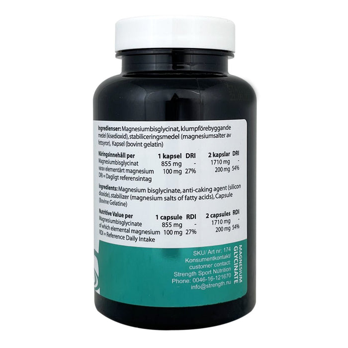 Strength Sport Nutrition Magnesium Glycinate 90 kapslar - | Köp hos Gymcentralen
