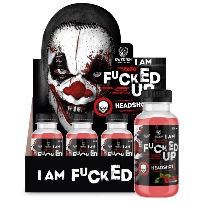 Swedish Supplements Fucked Up Headshot - 16x100ml - Raspberry - | Köp hos Gymcentralen